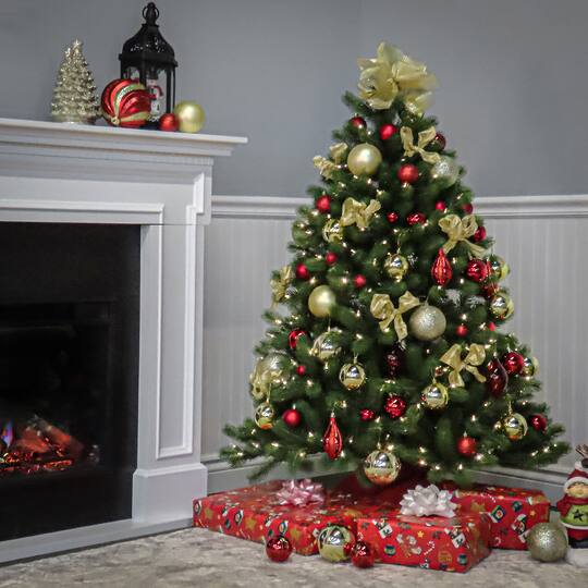 ft. Pre-lit Feel Real® Downswept Douglas Full Artificial Christmas Tree